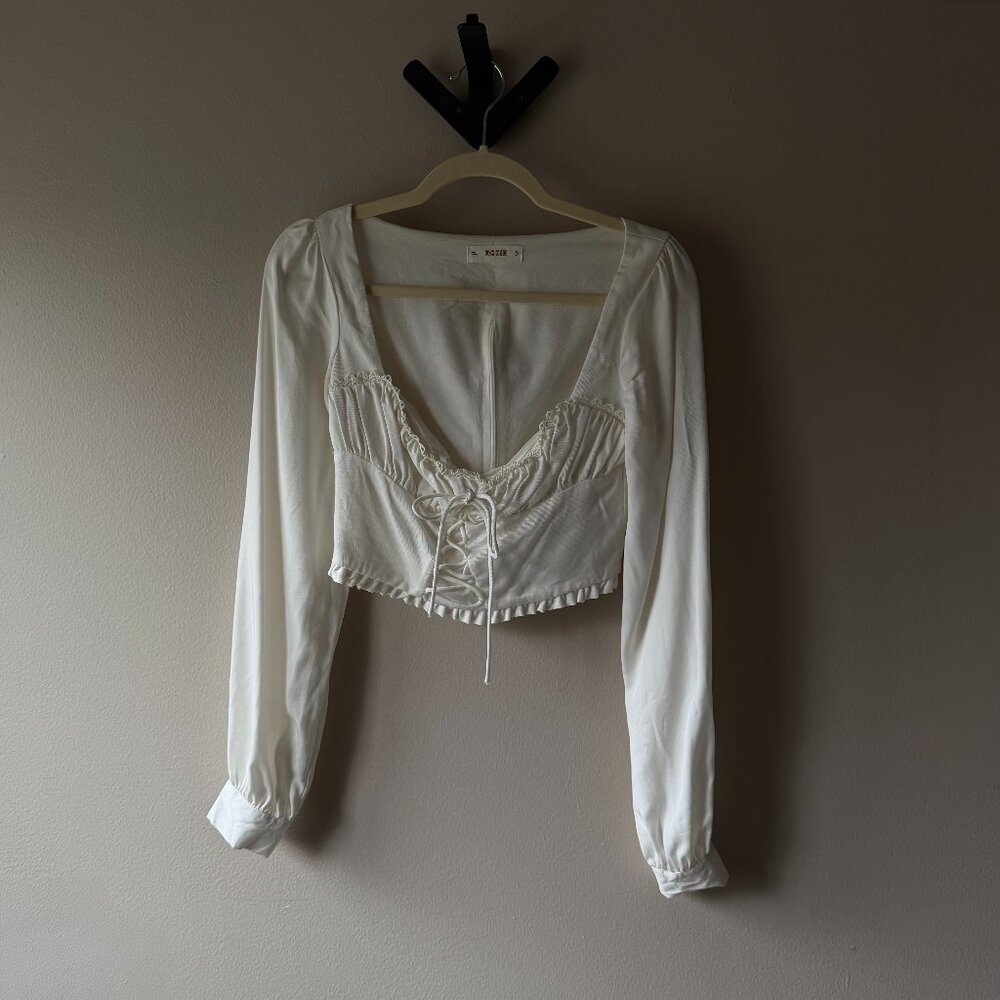 Eggie White Milkmaid Top - Picture 2 of 4